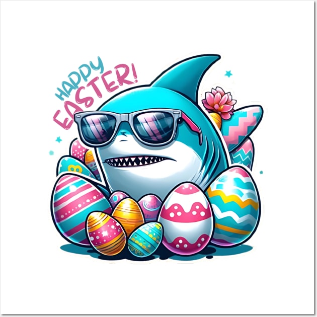 Happy Easter Shark Wall Art by LionKingShirts